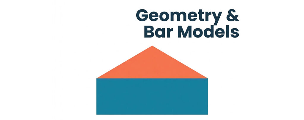 Simple illustration of composite geometry shape and bar model for PSLE maths Singapore