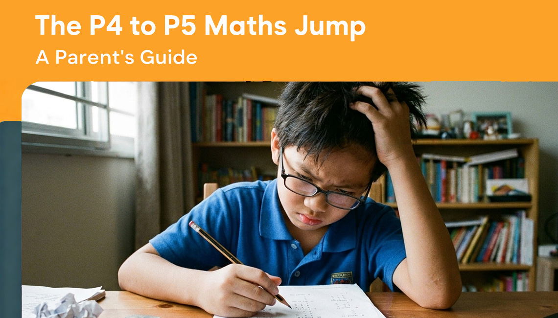 Primary 5 student working on maths with tutor support in Singapore